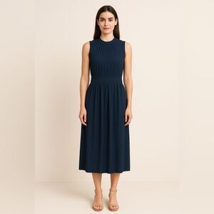 Joseph Womens Size EU 38 US 6 Lucinda Blue Solid Georgette Silk Sleeveless Dress